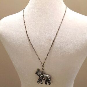 ❤️🐘!! Elephant Rhinestone Necklace🐘❤️!!